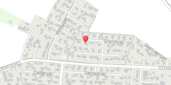 Trafikstøjkort på Granitvej 25, . , 4684 Holmegaard