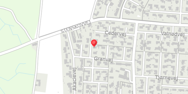 Trafikstøjkort på Granvej 28, . , 4684 Holmegaard