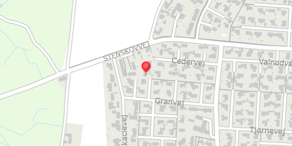 Trafikstøjkort på Granvej 32, . , 4684 Holmegaard