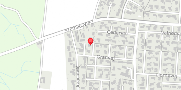 Trafikstøjkort på Granvej 34, . , 4684 Holmegaard