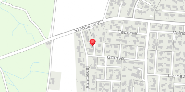 Trafikstøjkort på Granvej 40, . , 4684 Holmegaard