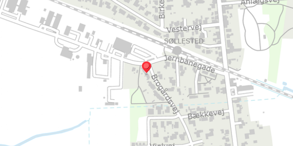 Trafikstøjkort på Brogårdsvej 4, 4920 Søllested
