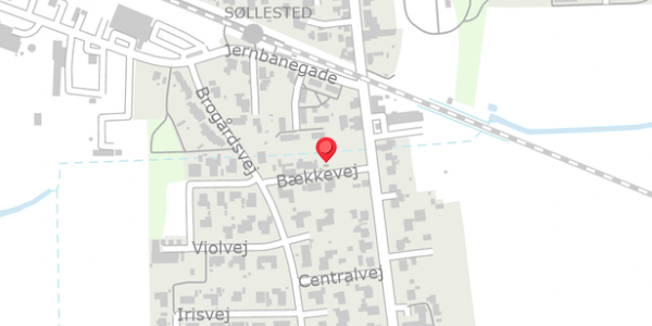 Trafikstøjkort på Bækkevej 2, 4920 Søllested