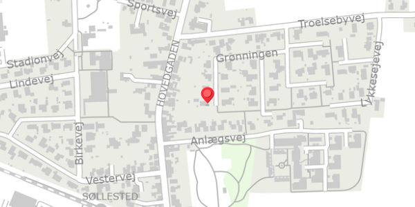 Trafikstøjkort på Grønningen 8, 4920 Søllested