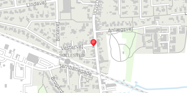 Trafikstøjkort på Hovedgaden 13, 4920 Søllested