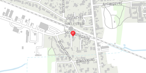 Trafikstøjkort på Jernbanegade 5, . , 4920 Søllested