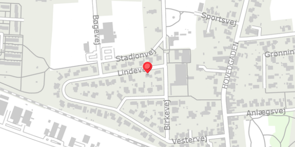 Trafikstøjkort på Lindevej 1, . , 4920 Søllested