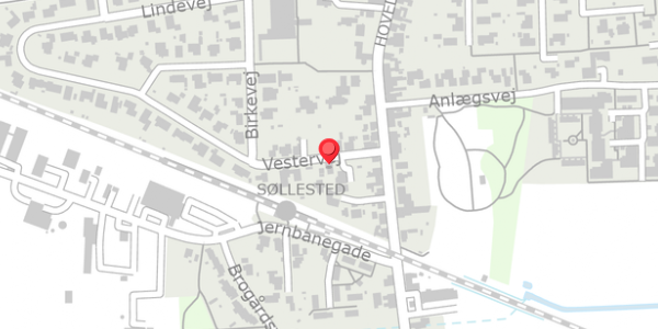 Trafikstøjkort på Vestervej 3, 4920 Søllested