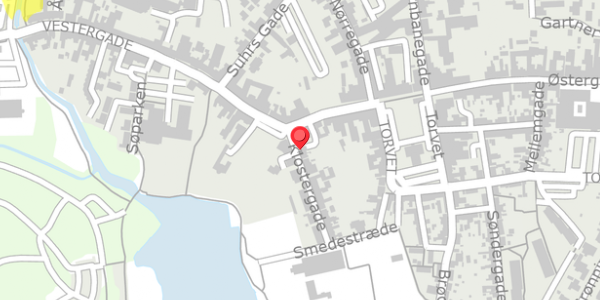 Trafikstøjkort på Klostergade 1B, 4930 Maribo