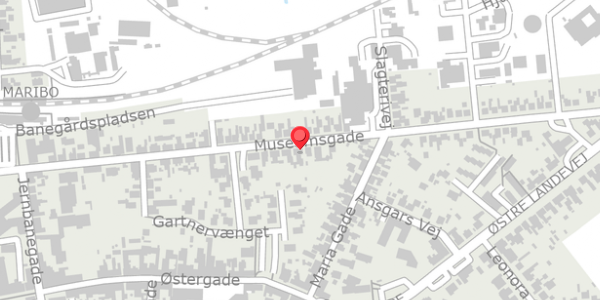 Trafikstøjkort på Museumsgade 52, 4930 Maribo