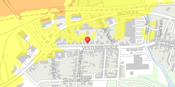 Trafikstøjkort på Vesterbrogade 24, . , 4930 Maribo