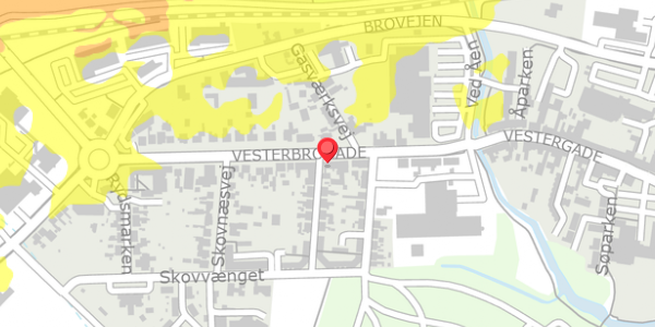 Trafikstøjkort på Vesterbrogade 27, . , 4930 Maribo