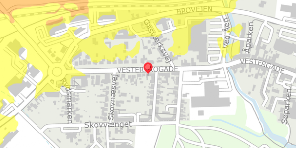 Trafikstøjkort på Vesterbrogade 31, . , 4930 Maribo