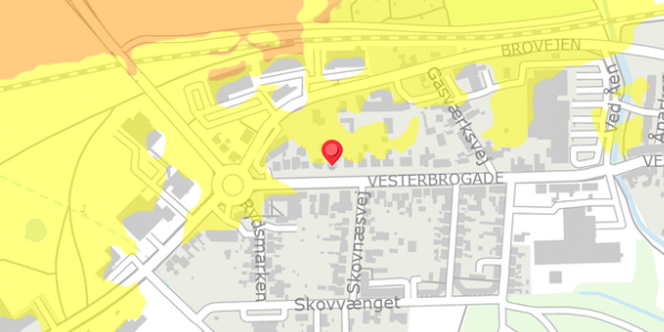 Trafikstøjkort på Vesterbrogade 32, . , 4930 Maribo