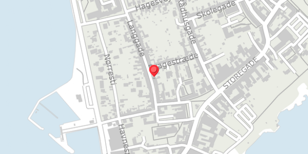 Trafikstøjkort på Langgade 20, . , 4780 Stege