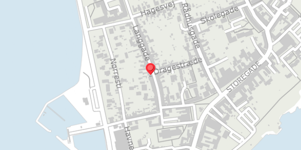 Trafikstøjkort på Langgade 21, 4780 Stege