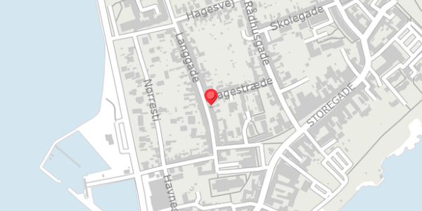 Trafikstøjkort på Langgade 22, . , 4780 Stege