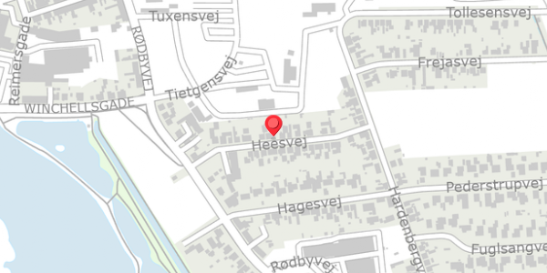 Trafikstøjkort på Heesvej 21, 4900 Nakskov