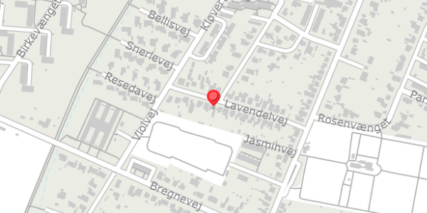 Trafikstøjkort på Lavendelvej 21, 4900 Nakskov