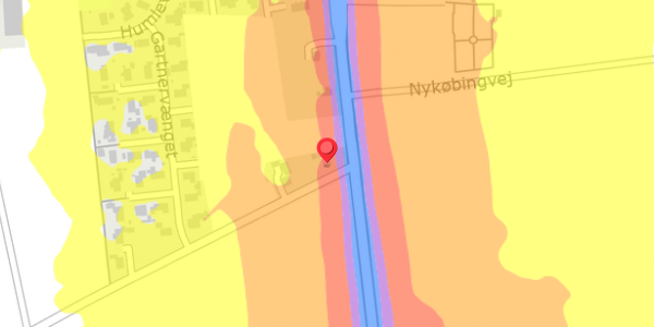 Trafikstøjkort på Byskovvej 2, 4863 Eskilstrup