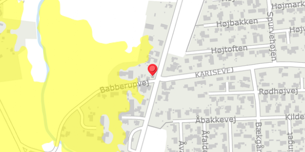 Trafikstøjkort på Babberupvej 2, 4690 Haslev