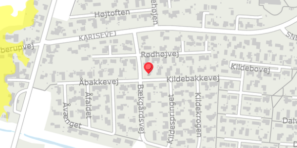 Trafikstøjkort på Kildebakkevej 1, . , 4690 Haslev