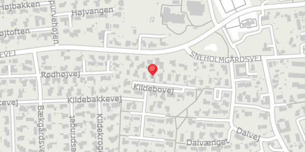 Trafikstøjkort på Kildebovej 13, 4690 Haslev