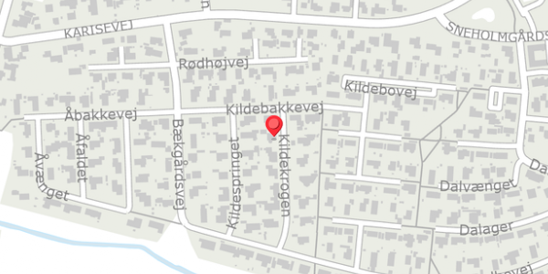 Trafikstøjkort på Kildekrogen 4, 4690 Haslev