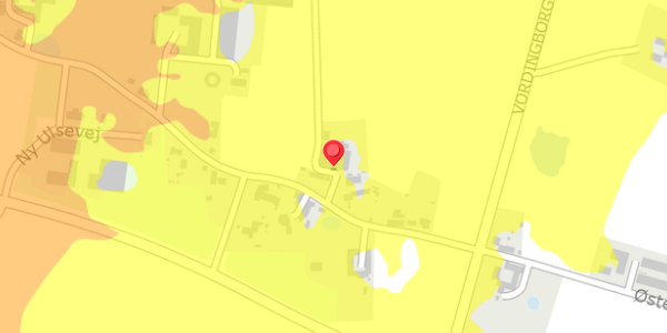 Trafikstøjkort på Olstrupvej 14, . , 4690 Haslev