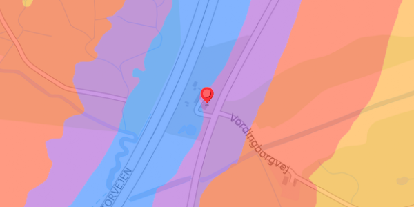 Trafikstøjkort på Vordingborgvej 344, . , 4690 Haslev