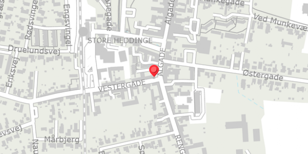 Trafikstøjkort på Algade 1A, 4660 Store Heddinge