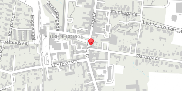 Trafikstøjkort på Algade 6, st. , 4660 Store Heddinge