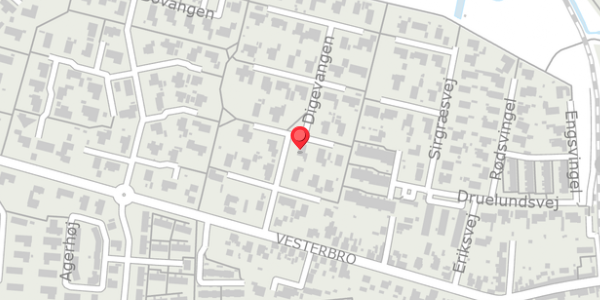 Trafikstøjkort på Digevangen 14, . , 4660 Store Heddinge