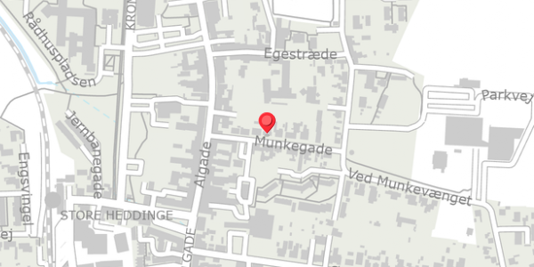 Trafikstøjkort på Munkegade 7, . , 4660 Store Heddinge
