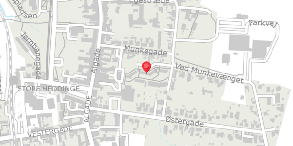 Trafikstøjkort på Munkehaven 14, 4660 Store Heddinge
