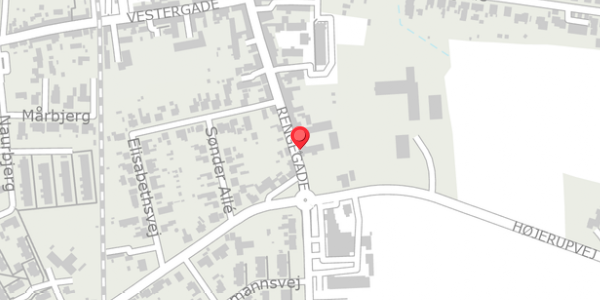 Trafikstøjkort på Rengegade 21, 4660 Store Heddinge