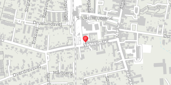 Trafikstøjkort på Vestergade 12A, . , 4660 Store Heddinge