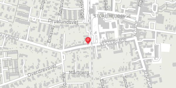 Trafikstøjkort på Vestergade 16B, . , 4660 Store Heddinge