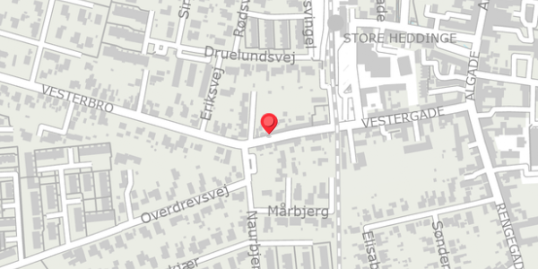 Trafikstøjkort på Vestergade 30, . , 4660 Store Heddinge