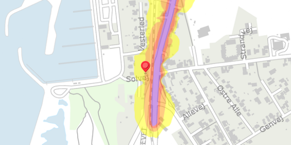 Trafikstøjkort på Solvej 2, 4874 Gedser