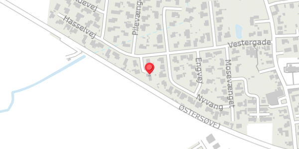 Trafikstøjkort på Vestergade 21, 4872 Idestrup