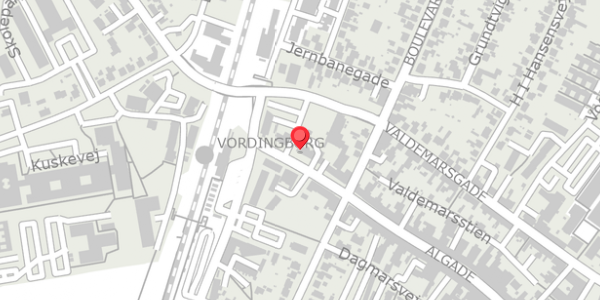 Trafikstøjkort på Algade 5A, 1. th, 4760 Vordingborg