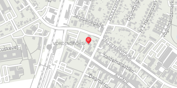 Trafikstøjkort på Algade 9A, 4760 Vordingborg