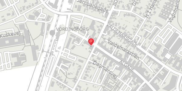Trafikstøjkort på Algade 14D, 4760 Vordingborg