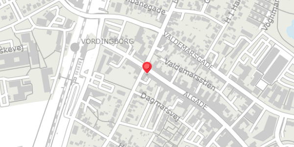 Trafikstøjkort på Algade 18A, 4760 Vordingborg