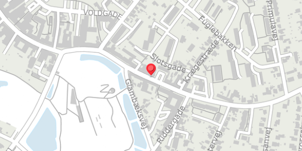 Trafikstøjkort på Algade 121, 4760 Vordingborg