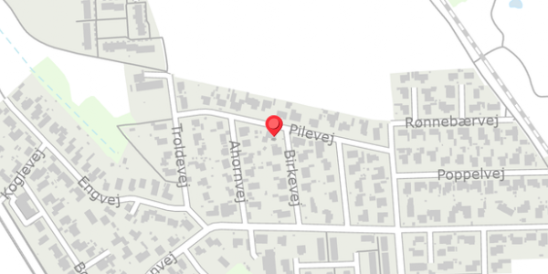 Trafikstøjkort på Birkevej 11, . , 4760 Vordingborg