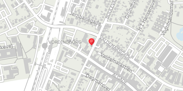 Trafikstøjkort på Boulevarden 3, . , 4760 Vordingborg
