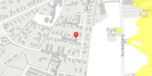 Trafikstøjkort på Elmevej 21, 4760 Vordingborg