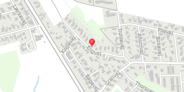 Trafikstøjkort på Engvej 14, . , 4760 Vordingborg